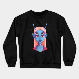 Four Eyes Alien Optical Illusion Crewneck Sweatshirt